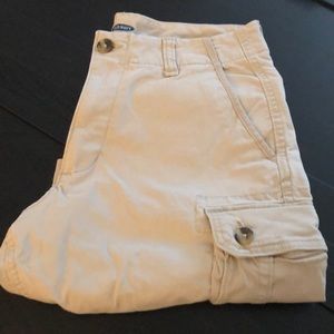 Men beige cargo shorts
